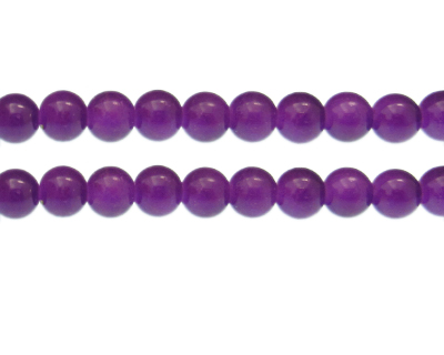 10mm Purple Gemstone-Style Glass Bead, approx. 17 beads