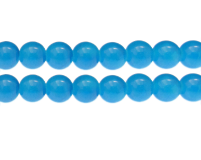 12mm Turquoise Gemstone-Style Glass Bead, approx. 13 beads