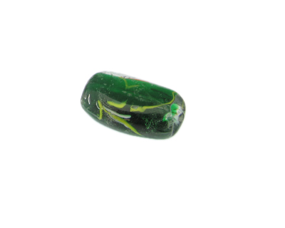 30 x 22mm Green Pattern Lampwork Glass Bead 30 x 22mm Green Pattern Lampwork Glass Bead