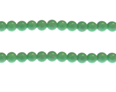 8mm Green Sparkle Abstract Glass Bead, approx. 37 beads
