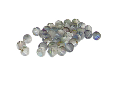 Approx. 1.2oz. x 6mm Silver Faceted Luster Glass Bead