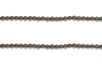 4mm Stone Glass Pearl Bead, approx. 104 beads