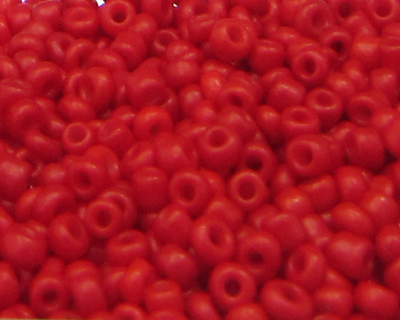 11/0 Strawberry Red Opaque Glass Seed Beads, 1oz. bag