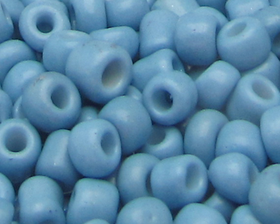 6/0 Soft Blue Opaque Glass Seed Bead, 1oz. Bag