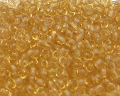 11/0 Gold Transparent Glass Seed Bead, 1oz. Bag
