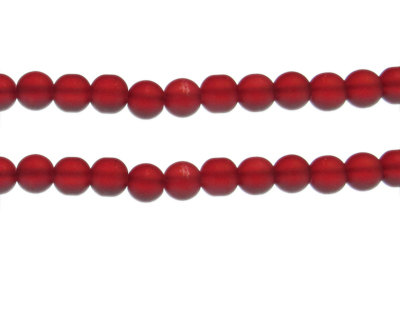 8mm Red Sea/Beach-Style Glass Bead, approx. 31 beads
