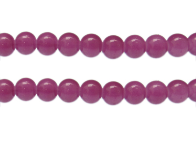 10mm Violet Jade-Style Glass Bead, approx. 21 beads