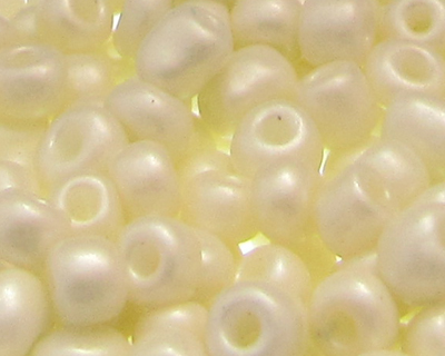6/0 Ivory Opaque Glass Seed Bead, 1oz. Bag