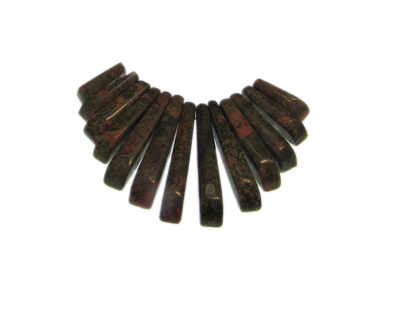 12 - 30mm Unikite Gemstone Pendant, 13 pieces