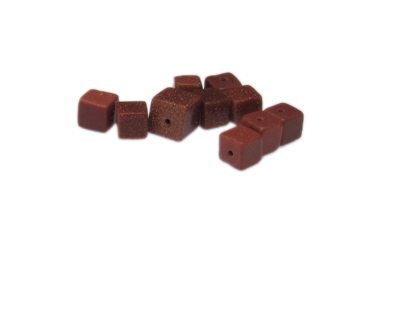(image for) 6mm Goldstone Gemstone CubeBead, approx. 10 beads