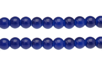 10mm Lapis Jade-Style Glass Bead, approx. 21 beads