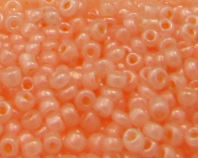 (image for) 11/0 Soft Peach Ceylon Glass Seed Beads, 1oz. bag