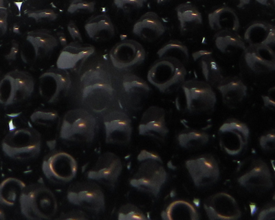 6/0 Black Luster Glass Seed Bead, 1oz. Bag