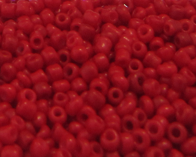 11/0 Strawberry Red Opaque Glass Seed Bead, 1oz. Bag