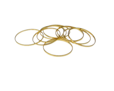 22mm Gold Metal Ring, 10 thin rings