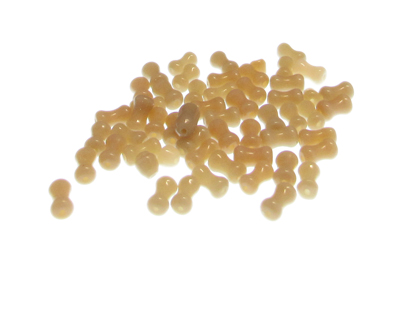 (image for) Approx. 1oz. x 8x6mm Beige Peanut Glass Beads - Click Image to Close
