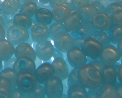 6/0 Light Blue Opaque Glass Seed Bead, 1oz. Bag