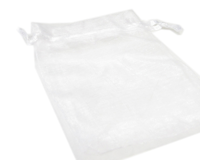 (image for) 2.75 x 3.25" White Organza Gift Bag - 5 bags - Click Image to Close