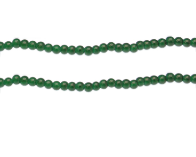 4mm Green Jade-Style Glass Bead, approx. 110 beads