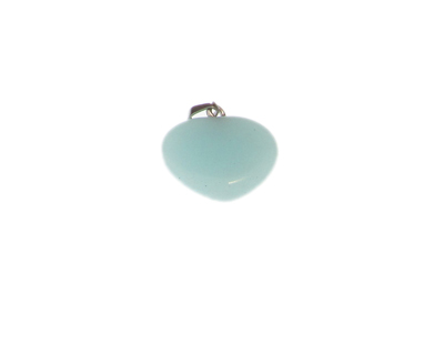 (image for) 20mm Baby Blue Gemstone Heart Pendant - Click Image to Close