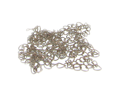 5mm Antique Silver Metal Link Chain, 40" length
