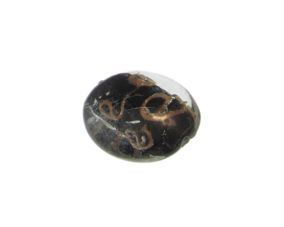 34mm Black Pattern Lampwork Glass Bead 34mm Black Pattern Lampwork Glass Bead