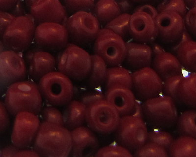 6/0 Rich Red Opaque Glass Seed Bead, 1oz. Bag