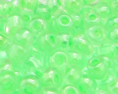6/0 Soft Green Inside-Color Glass Seed Bead, 1oz. Bag