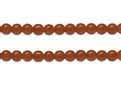 (image for) 8mm Brown Gemstone-Style Glass Bead, approx. 35 beads - Click Image to Close