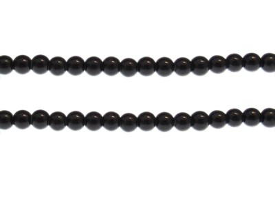 (image for) 6mm Very Dark Blue Solid Color Glass Bead, approx. 68 beads
