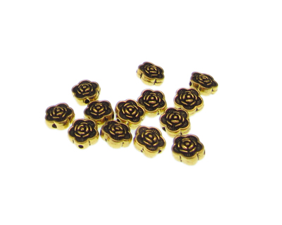 (image for) 8mm Rose Gold Metal Spacer Bead, approx. 15 beads