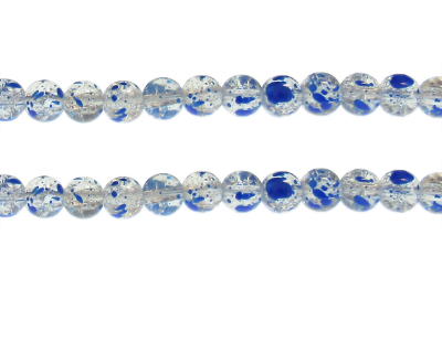 (image for) 8mm Lotus Crackle Spray Glass Bead, approx. 51 beads