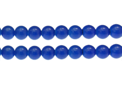 10mm Lapis Gemstone-Style Glass Bead, approx. 17 beads