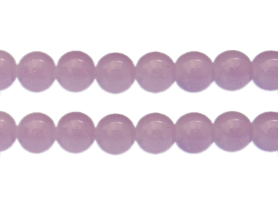 12mm Lilac Jade-Style Glass Bead, approx. 18 beads