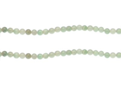 4mm Soft Green Gemstone Bead, approx. 43 beads