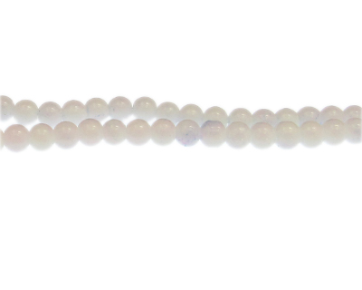 6mm Lilac/White Marble-Style Glass Bead, approx. 70 beads