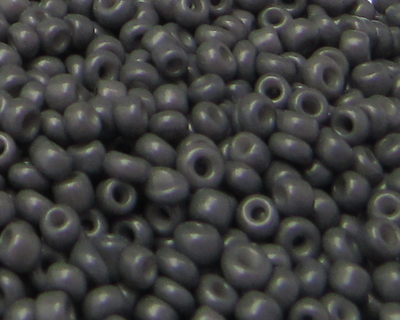 (image for) 11/0 Dark Silver Opaque Glass Seed Bead, 1oz. Bag