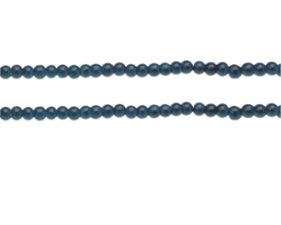 4mm Petrol Jade-Style Glass Bead, approx. 110 beads