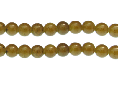 10mm Olive Duo-Style Glass Bead, approx. 17 beads