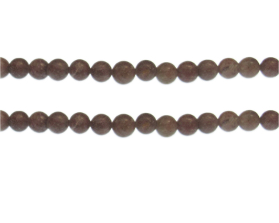 6mm Gray Gemstone Bead, approx. 30 beads