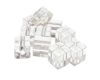 (image for) 12mm Crystal Faceted Cube Glass Bead, 8 beads - Click Image to Close