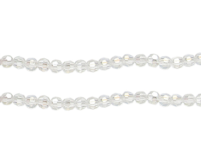 4mm Clear AB Finish Crystal Glass Bead, approx. 30 beads
