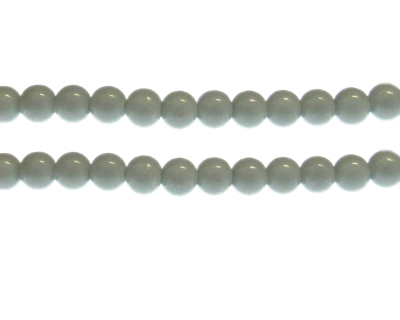 8mm Silver Sparkle Abstract Glass Bead, approx. 37 beads