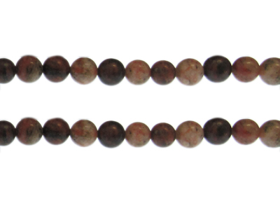 (image for) 8mm Rust/Brown Gemstone Bead, approx. 23 beads