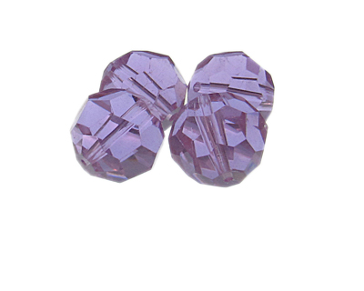 18mm Lilac Faceted Glass Bead, 4 beads