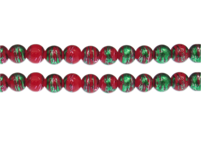 (image for) 8mm Noel Abstract Glass Bead, approx. 35 beads