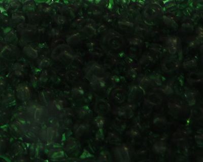 11/0 Dark Green Transparent Glass Seed Bead, 1oz. Bag