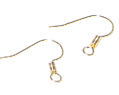 (image for) 18mm Gold Hook Earwire - approx. 50 earwires - Click Image to Close