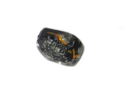 (image for) 24mm Black Handmade Lampwork Glass Bead - Click Image to Close