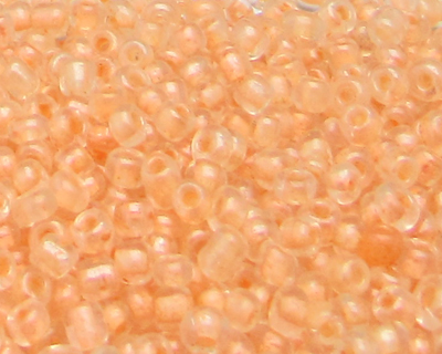 11/0 Soft Peach Transparent Glass Seed Bead, 1oz. Bag